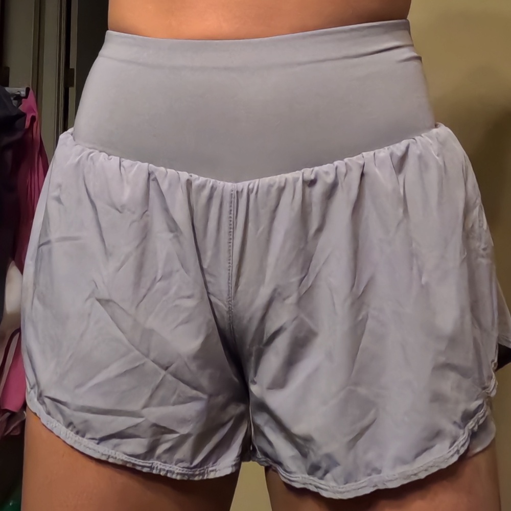 Gray athletic shorts